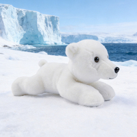 Ours polaire blanc personnalisé, jouet en peluche super doux, jouet en peluche réaliste, écologique, éducatif, en coton PP, cadeau anti-stress
