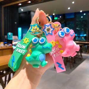 2026 New Creative Kids Pendant Gifts Cartoon Cute Silicone <b>Rubber</b> Dinosaur 3d Keychain - Product Image 1