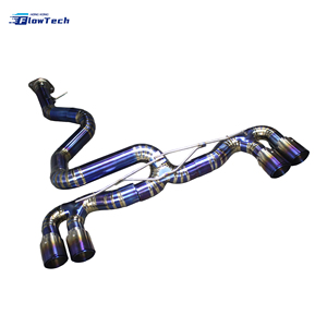 Système d'échappement en titane haute performance pour BMW E82 1M 3.0L N54 Valvetronic, montage direct avec embouts quadruples en titane - Product Image 5