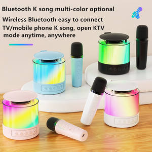 ลำโพงคาราโอเกะไร้สาย K19 <span class=keywords><strong>ส</strong></span>ำหรับโฮมเธียเตอ<span class=keywords><strong>ร์</strong></span> พร้อมไฟ RGB LED ใช้แบตเตอรี่ ลำโพงขนาดเล็กสำหรับร้องเพลง KTV รุ่นใช้ในบ้าน - Product Image 2