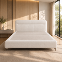 Fabricant sur mesure de cadres de lit en cuir capitonnés modernes et luxueux pour les chambres à coucher