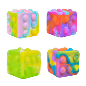 Cross-Border Silicone Decompression Ball New Rodent Pioneer <b>Cube</b> Bubble Music Toy for Girls' Parties - Product Image 5