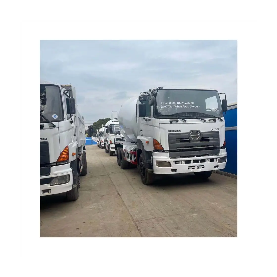 İkinci el Hino 700 beton harç kamyonu ikinci el makine düşük fiyat