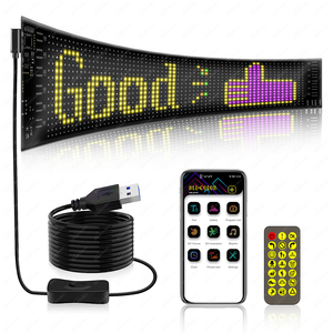 Led Thông Minh Màn Hình mềm USB Xe Màn hình linh hoạt quảng cáo không thấm nước HD màn hình hiển thị LED Glow Window Sticker LED ma trận Bảng điều chỉnh - Product Image 1