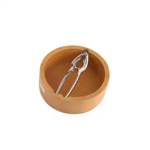 kitchen gadgets tool seafood tools nut crackers wooden box set lobster crab legs cracker walnut pecan nuts with bamboo bowls