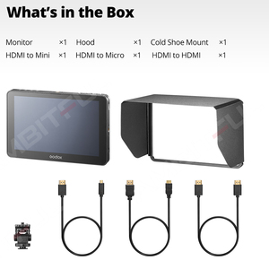 Godox Gm7s 4K 7 Inch Siêu Sáng Máy Ảnh DSLR Màn Hình 3D Lut Màn Hình Cảm Ứng IPS FHD 1920X1080 Video Live Hiển Thị - Product Image 6