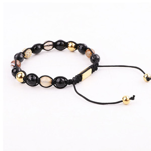 Chất Lượng Cao Thiết Kế Mới Mặt Đá Quý Mã Não Đen Smoky Quartz Stone Tùy Chỉnh Tình Bạn Macrame Bracelet Phụ Nữ Người Đàn Ông - Product Image 5