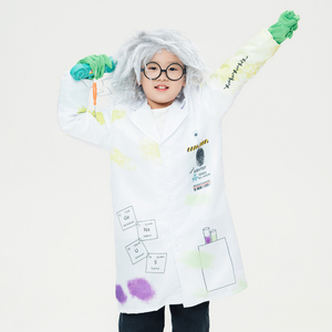Costume d'Halloween pour enfant unisexe, uniforme de médecin, tissu sergé - Product Image 3
