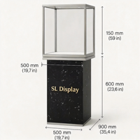 Pour les musées et les produits phares Verre à filtre UV Options hermétiques Alarmes discrètes Vitrine de musée Vitrine de bijoux