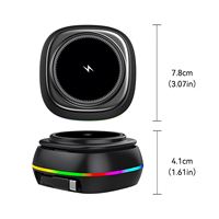 JEDI Nouveau design de chargeur sans fil magnétique LED 3 en 1, support pliable mini 15W, station de charge rapide de bureau avec câble