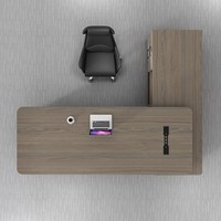Bureau de direction de luxe combiné, table de bureau moderne pour directeur/chef/président, table de patron simple