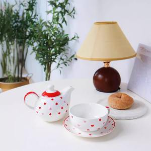 MSH una tazza <span class=keywords><strong>rossa</strong></span> e una <span class=keywords><strong>teiera</strong></span> di Set da tè pomeridiano in ceramica Set love brocca Souvenir <span class=keywords><strong>teiera</strong></span> - Product Image 3