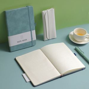 Cheap A5 Hardcover Journal Blank <b>Notebook</b> Custom Logo PU Leather Diary Cahiers 200 Pages <b>Notebooks</b> for Students School Office - Product Image 5