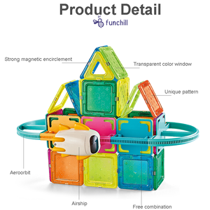 Puzzle 3D personnalisable aimant tuile espace dirigeable lancement développement cerveau jeu bloc jouet ensembles <span class=keywords><strong>Construction</strong></span> et modèle jouet - Product Image 4