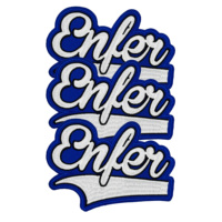 Personnalisé Grande Taille 2D Doux Tissé Brodé Logo Patch Fer à Coudre Grande Lettre Numéro Badge avec Logo pour Veste à Capuche
