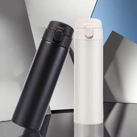 Bouteille d'eau personnalisée 320ml 450ml en acier inoxydable avec couvercles et paille pour enfants, idéale pour l'école et la motivation sportive