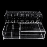 Support de seringues en plastique à 7 emplacements, étui de rangement pour flux, support de seringues en acrylique miroir doré, organisateur de seringues et injecteurs en acrylique