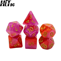 Ensemble de dés DND 7 pièces, dés polyédriques en acrylique, dés de jeu de rôle 16 mm, fournisseur en gros