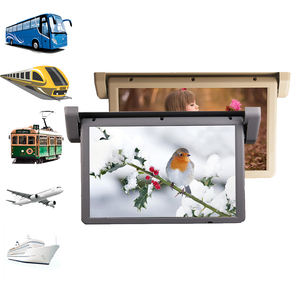 จอติดหลังคารถยนต์ขนาด 22 นิ้ว ราคาถูก ขายดี พับเก็บได้ จอทีวีแบบพับลง จอโฆษณาแบบครึ่งวงกลม สำหรับรถบัสและรถไฟ - Product Image 1