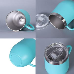 Vaso de Café de 350 ml (12 oz) de Doble Pared, Acero Inoxidable, para Agua Fría y Caliente, Botella Aislada, Vaso para <span class=keywords><strong>Vino</strong></span> con Asa, Tazas Personalizadas, <span class=keywords><strong>Regalos</strong></span> para <span class=keywords><strong>Amantes</strong></span> - Product Image 5
