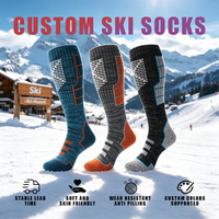 Chaussettes de randonnée en laine mérinos personnalisées, douces, chaudes, thermiques, pour hommes, pour le travail, le ski, l'hiver, les activités de plein air, la randonnée, la pêche, le travail