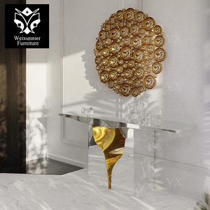 Hiện đại sang trọng Ý phong cách giao diện điều khiển Bảng Nhà máy cung cấp vàng trắng kim loại nhân đôi kết thúc cho biệt thự phòng khách sảnh hành lang - Product Image 2