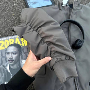 سترة أمريكية للرجال ياقة واقفة ، طيار ، سترة بيسبول للدراجات النارية ، للخريف والشتاء - Product Image 4