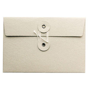 Sobre de Regalo Personalizable de Papel Kraft Blanco Estilo Ejecutivo con Cierre de Cordón para Archivos de Oficina, Tarjetas Postales y Carteras - Product Image 2