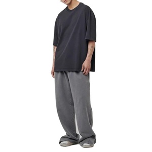 Fournisseur de vêtements de rue, ensembles de survêtements en molleton délavé à l'acide, sweats à capuche zippés, ensembles de survêtements, molleton délavé à l'acide, patchs déchirés, pantalons de survêtement évasés, joggers - Product Image 1