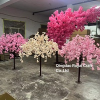 Pohon Bunga Emas Romantis untuk Dekorasi Pernikahan Indoor Outdoor, Pohon Sakura Buatan untuk Pernikahan