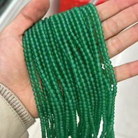 Perles rondes en agate verte naturelle pour collier, bracelet, breloques, fabrication de bijoux