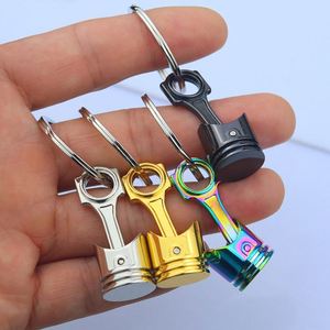 New Car Engine Piston <b>Key</b> <b>Chain</b> Pendant Car Modification Creative Small Gift Lettering Printed Logo Car Part Keychain - Product Image 2
