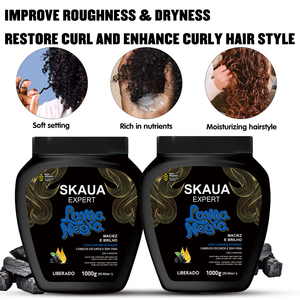 SKAUA Crema Capilar Sin Enjuague de 1000 ml, Rica en Esencia Vegetal, Proporciona Nutrientes al Cabello y Aumenta el Brillo - Product Image 3
