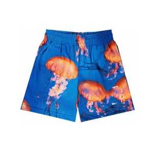 Pantaloncini Sportivi Unisex Stile Americano per Uomo e Donna, <span class=keywords><strong>Shorts</strong></span> Estivi a Tre Quarti, Traspiranti in Rete, Comodi e Lunghi fino al Ginocchio - Product Image 2