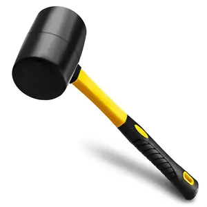 Rubber Mallet Hammer Wood Tools Woodworking 24 Oz Camping Hammer Handle Soft Blow Mallet Hammer Rubber