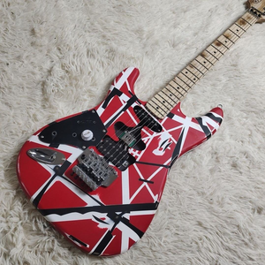Solaklar için Elektrik Gitar, Şeritli Kaplama, Masif Gövde, Maun, Parlak, Profesyonel Performans, Ihlamur Ağacı, Ladin, Ihlamur - Product Image 6