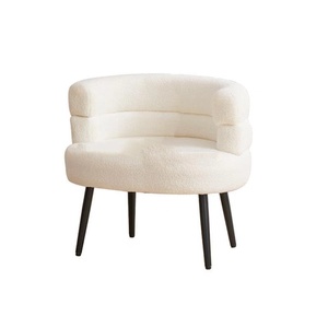 Nouvelle Chaise de Restaurant Minimaliste en Velours Beige Capitonnée, Chaise de Manucure et de Maquillage - Product Image 6