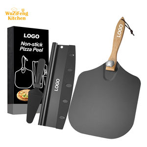 12 "legno pieghevole manico nero antiaderente rivestimento in alluminio <span class=keywords><strong>Pizza</strong></span> Peel Rocker per Server Set accessori per forno per <span class=keywords><strong>Pizza</strong></span> Kit utensile - Product Image 1