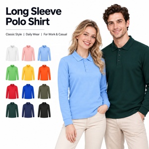 OEM Custom Logo Unisex Long Sleeve <b>Polo</b> <b>Shirt</b> Performance Fabric Business Casual Workwear Uniform 12 Colors Bulk Wholesale - Product Image 1