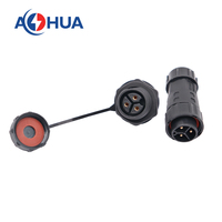 UL/CE/RoHS/ISO Cert 3Pin Connecteur de câble d'alimentation M20 Fil à panneau Prise mâle femelle IP68 Nylon étanche Prise 20A Adaptateur secteur