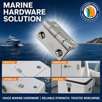 Charnière à embout en acier inoxydable 316 pour usage maritime, 50x50mm (2 pouces x 2 pouces), charnières de porte à sangle de pont, accessoires de quincaillerie pour bateau, kayak, yacht