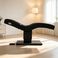 Lit de massage électrique à double moteur pour salon de beauté et spa, lit de beauté électrique pour soins du visage avec commande au pied
