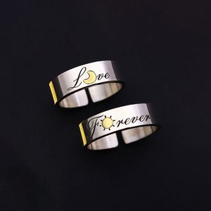 Valentine's Day Men Women Wholesale Adjustable Sun and Moon Engagement <b>Couple</b> <b>Ring</b> Forever Love Wedding Finger Jewelry - Product Image 4