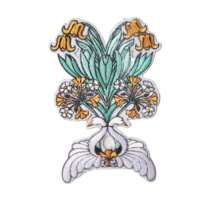 Dessin animé croix lettre crâne broderie Patch autocollant dentelle décoré tissu bricolage colle arrière vêtement accessoires pour projets de bricolage