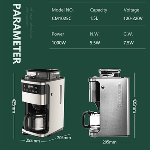 1.5L AutoCoffee Espresso Programmable Household Smart <b>Coffee</b> Machine <b>Coffee</b> Machine Commercial <b>Coffee</b> Machine Commercial <b>Coffee</b> - Product Image 1