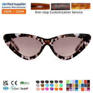 Lunettes de soleil œil de chat en acétate, polarisées TAC UV400, CYRT2017, logo personnalisé, style rétro, pour femmes, vente en gros - Product Image 1