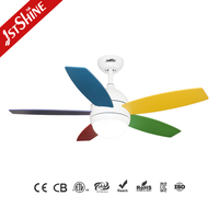 Ventilateur de plafond de qualité supérieure 1stshine avec télécommande, style luxueux, haute performance, éco-responsable, de qualité commerciale, facile à installer, avec éclairage LED