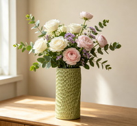 Jardinières d'extérieur, pots de fleurs uniques, pots en céramique ronds personnalisés, grand vase moderne avec trou de drainage pour la maison