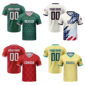 Maillot <span class=keywords><strong>de</strong></span> football personnalisé en polyester 2026 – Maillots nationaux <span class=keywords><strong>de</strong></span> football à séchage rapide et respirants – Argentine, Brésil, Mexique, États-Unis - Product Image 1