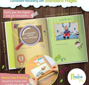 Ningbo fabbrica <span class=keywords><strong>stampa</strong></span> personalizzata del primo anno libro di memoria del bambino diario doccia foto di carta e Album di immagini - Product Image 3
